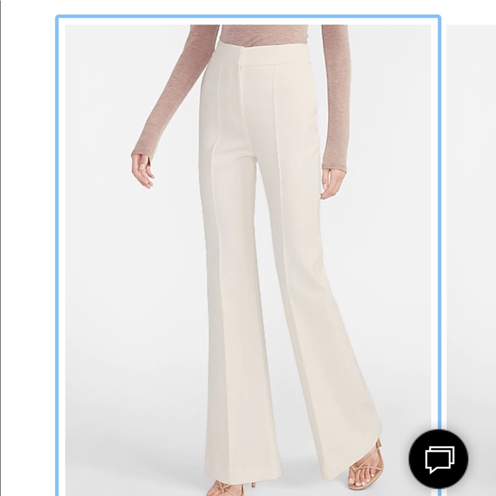 High Waisted Flare Pants White Express